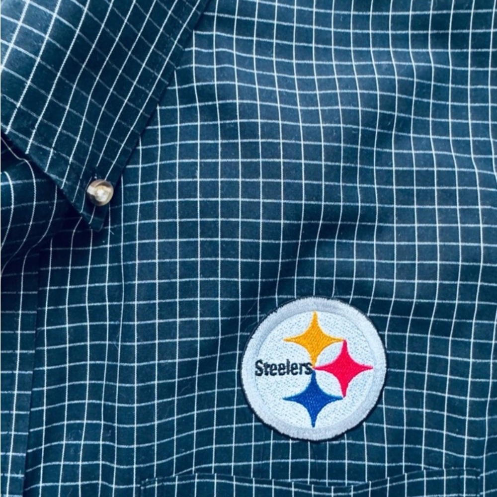 Pittsburgh Steelers Button Front Shirt 2XL XXL